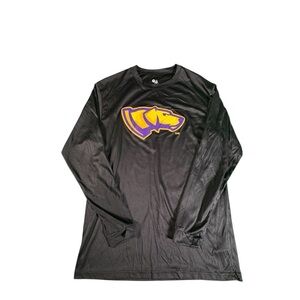 Stevens Point Black Long Sleeve Shirt Women’s M Badger Sport 1 Point Purple